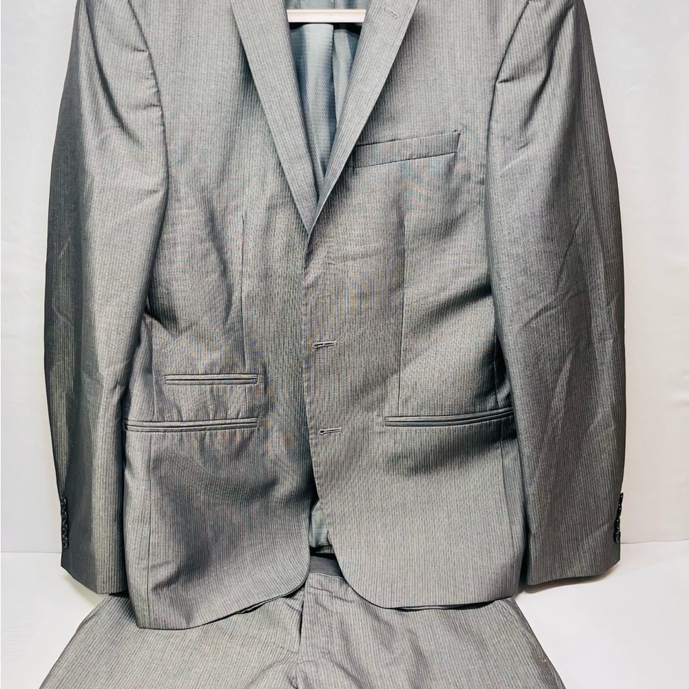 Macy's Light Gray Pinstripe Men's Suit